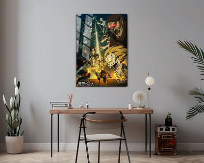 Anime Town Creations Metal Poster Attack on Titan Season 4 24" x 36" Home Goods - Anime Attack on Titan Metal Poster