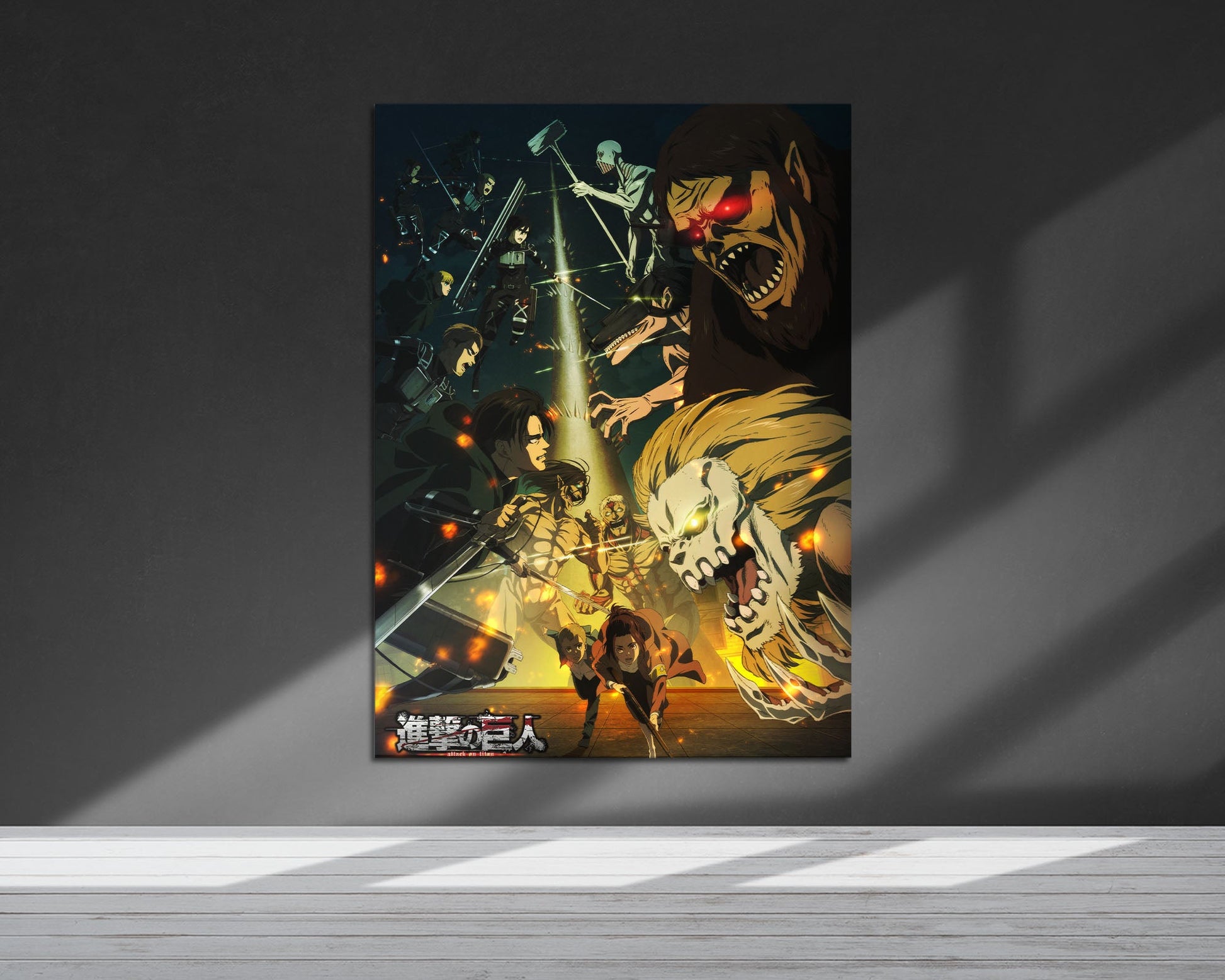 Anime Town Creations Metal Poster Attack on Titan Season 4 5" x 7" Home Goods - Anime Attack on Titan Metal Poster