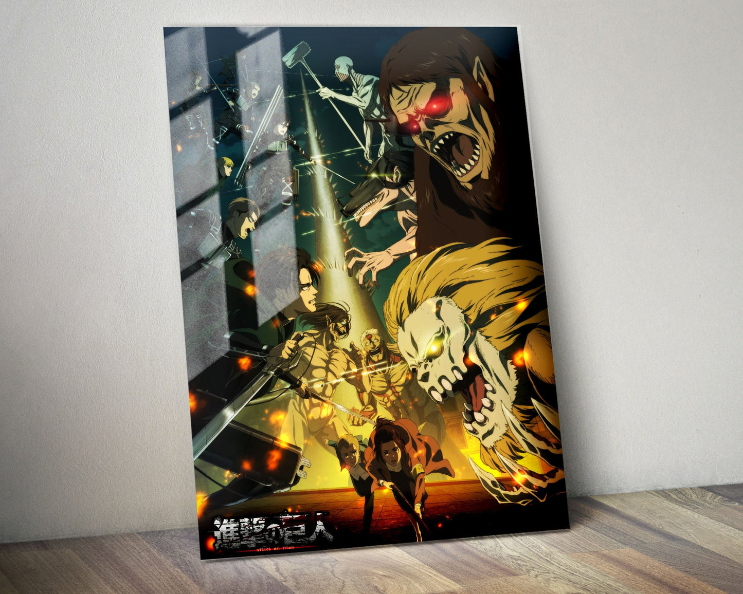 Anime Town Creations Metal Poster Attack on Titan Season 4 5" x 7" Home Goods - Anime Attack on Titan Metal Poster