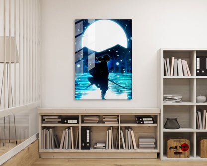 Anime Town Creations Metal Poster Demon Slayer Giyu Tomioka Moonlight 16" x 24" Home Goods - Anime Demon Slayer Metal Poster