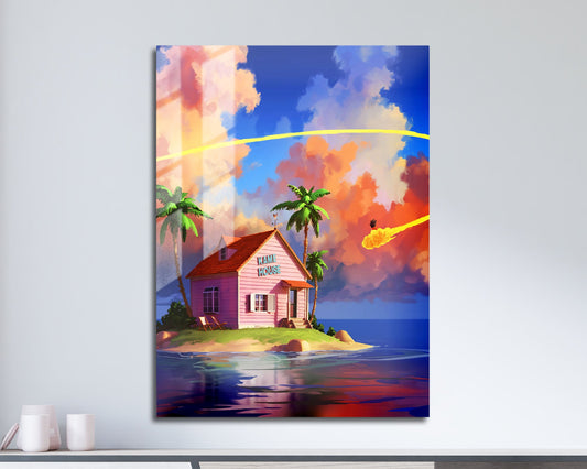 Anime Town Creations Metal Poster Dragon Ball Kame House 11" x 17" Home Goods - Anime Dragon Ball Metal Poster