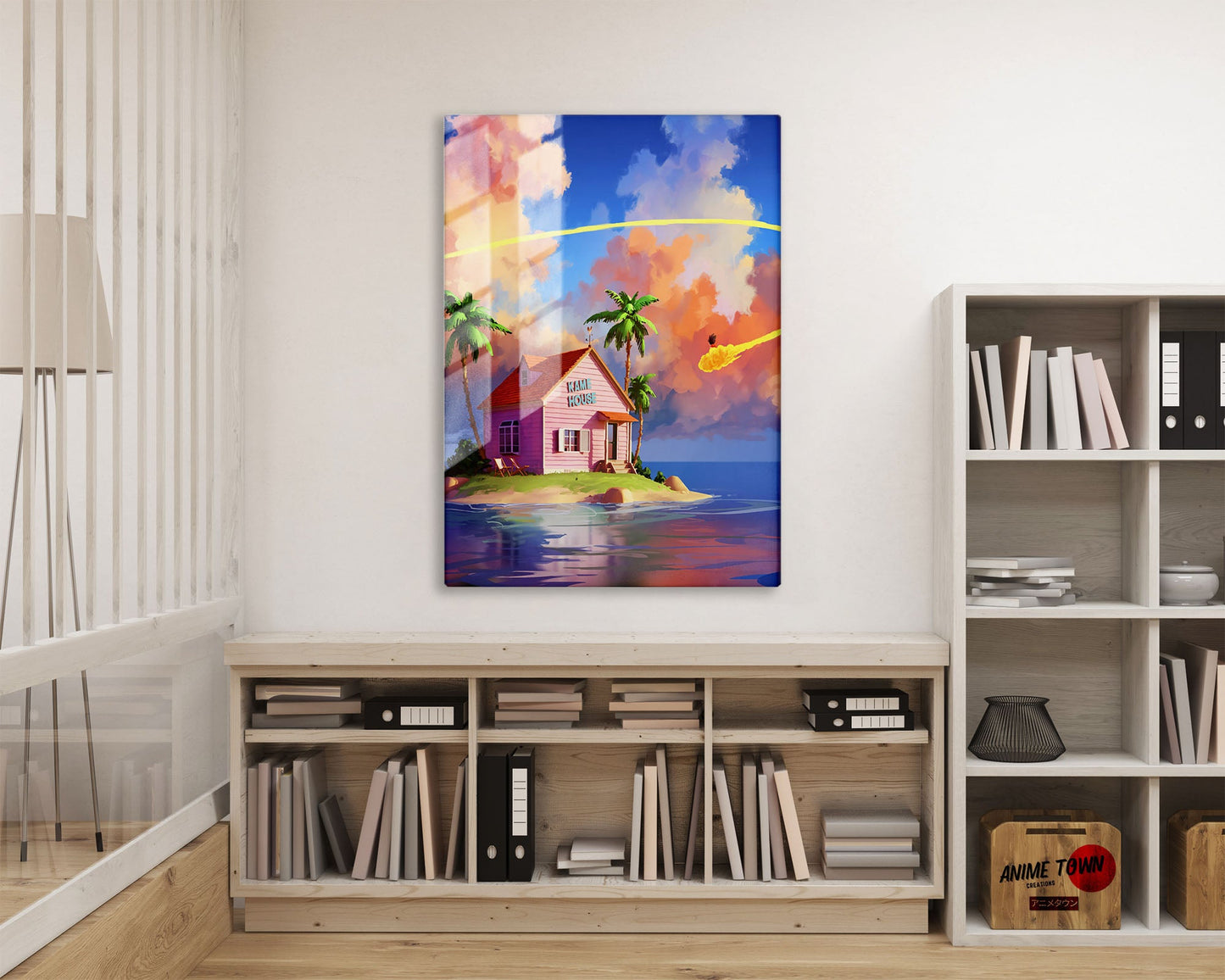 Anime Town Creations Metal Poster Dragon Ball Kame House 16" x 24" Home Goods - Anime Dragon Ball Metal Poster