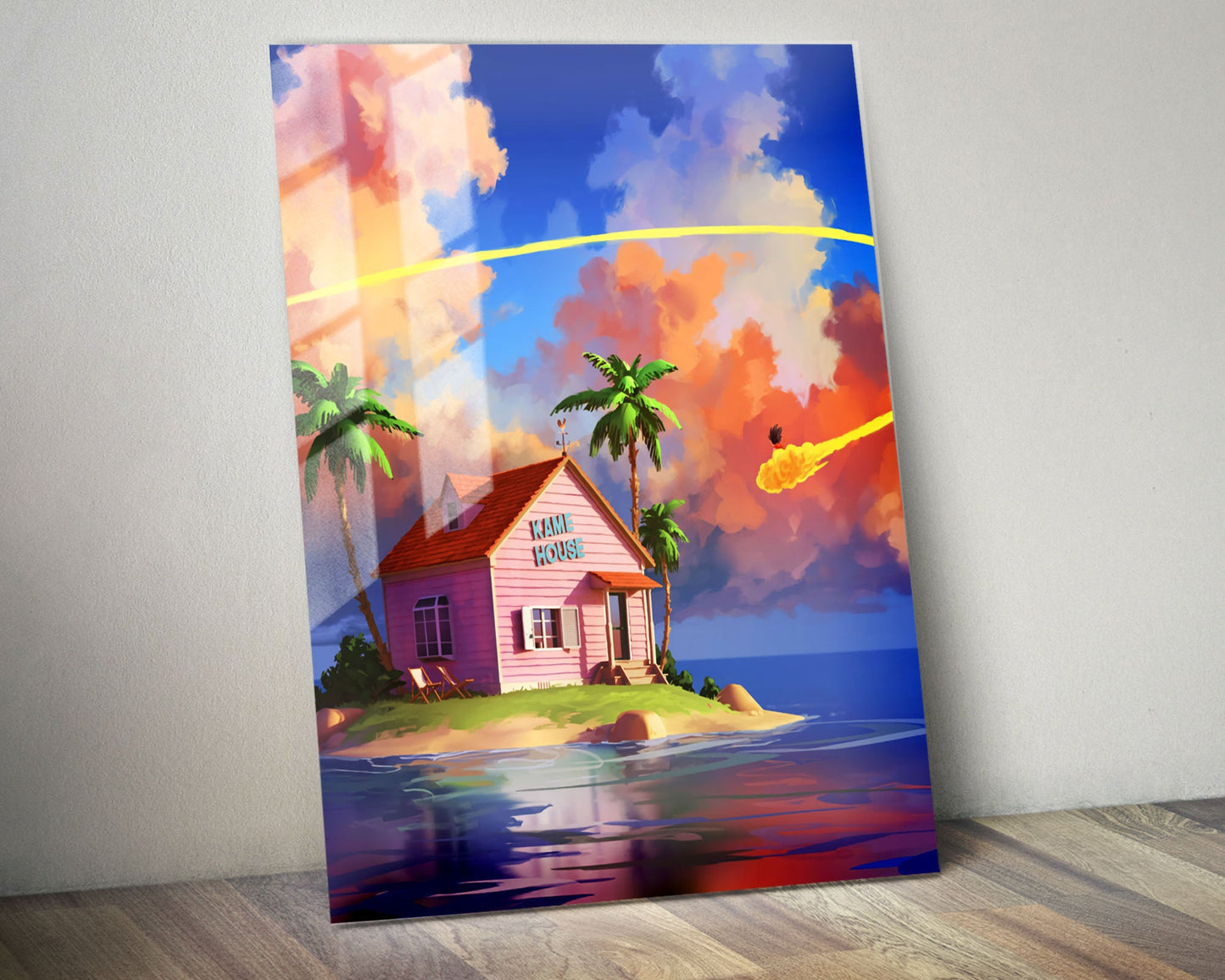 Anime Town Creations Metal Poster Dragon Ball Kame House 5" x 7" Home Goods - Anime Dragon Ball Metal Poster