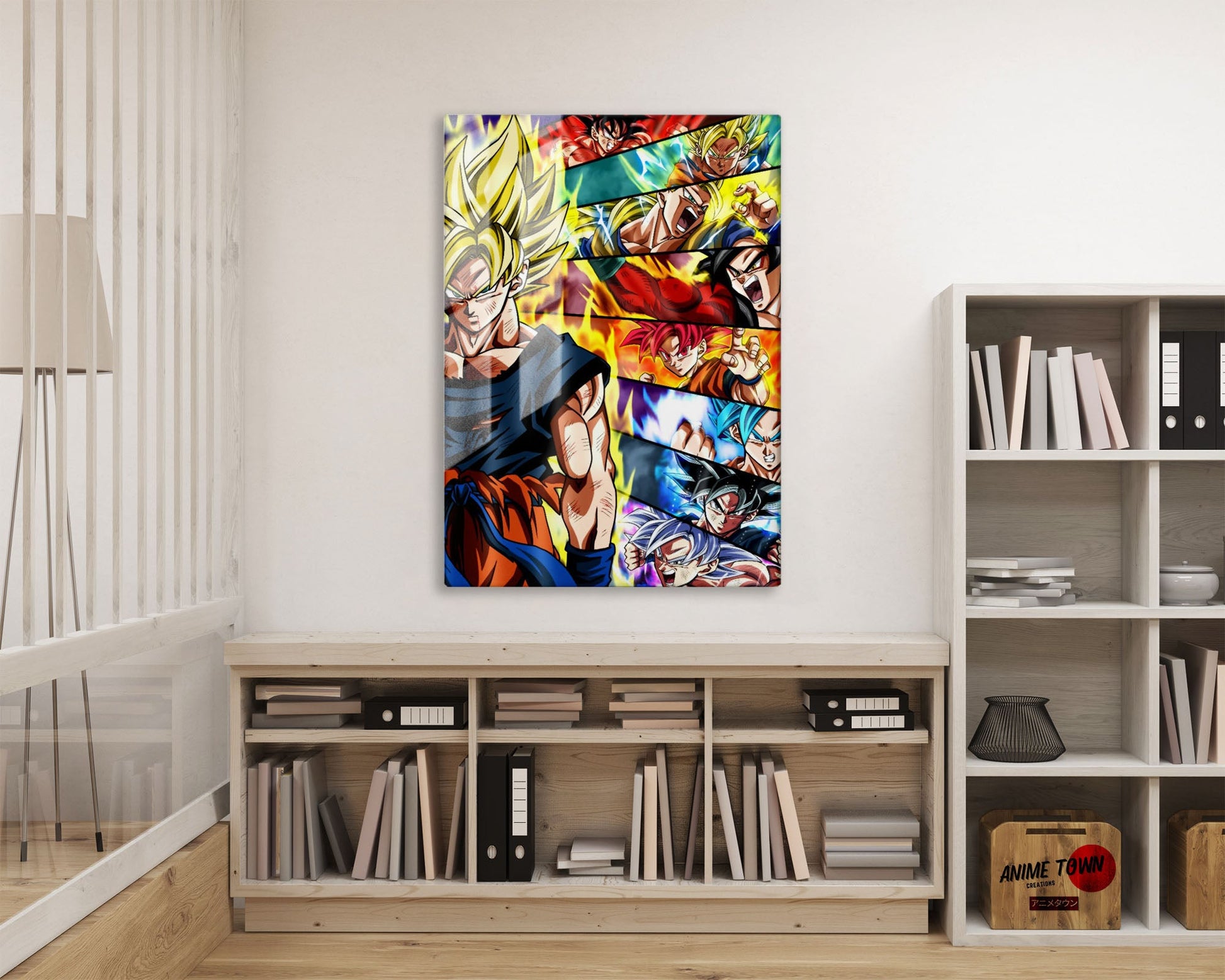 Anime Town Creations Metal Poster Dragon Ball Super Saiyan Forms 16" x 24" Home Goods - Anime Dragon Ball Metal Poster