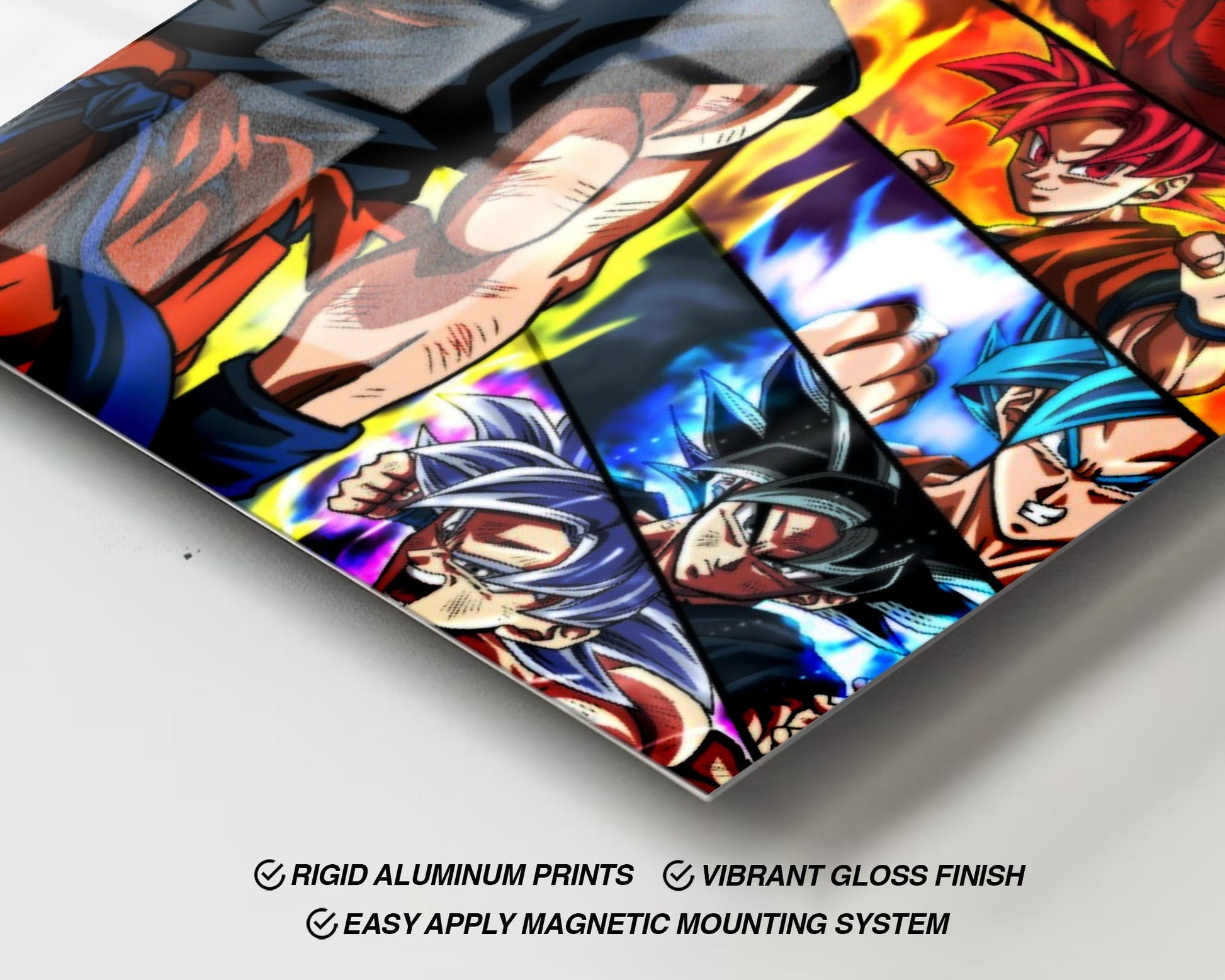 Anime Town Creations Metal Poster Dragon Ball Super Saiyan Forms 24" x 36" Home Goods - Anime Dragon Ball Metal Poster