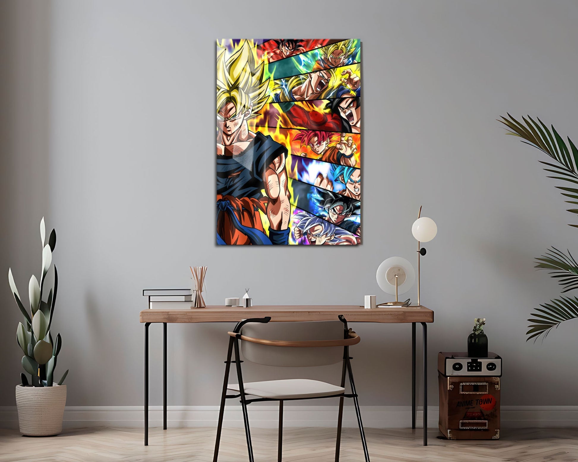 Anime Town Creations Metal Poster Dragon Ball Super Saiyan Forms 24" x 36" Home Goods - Anime Dragon Ball Metal Poster