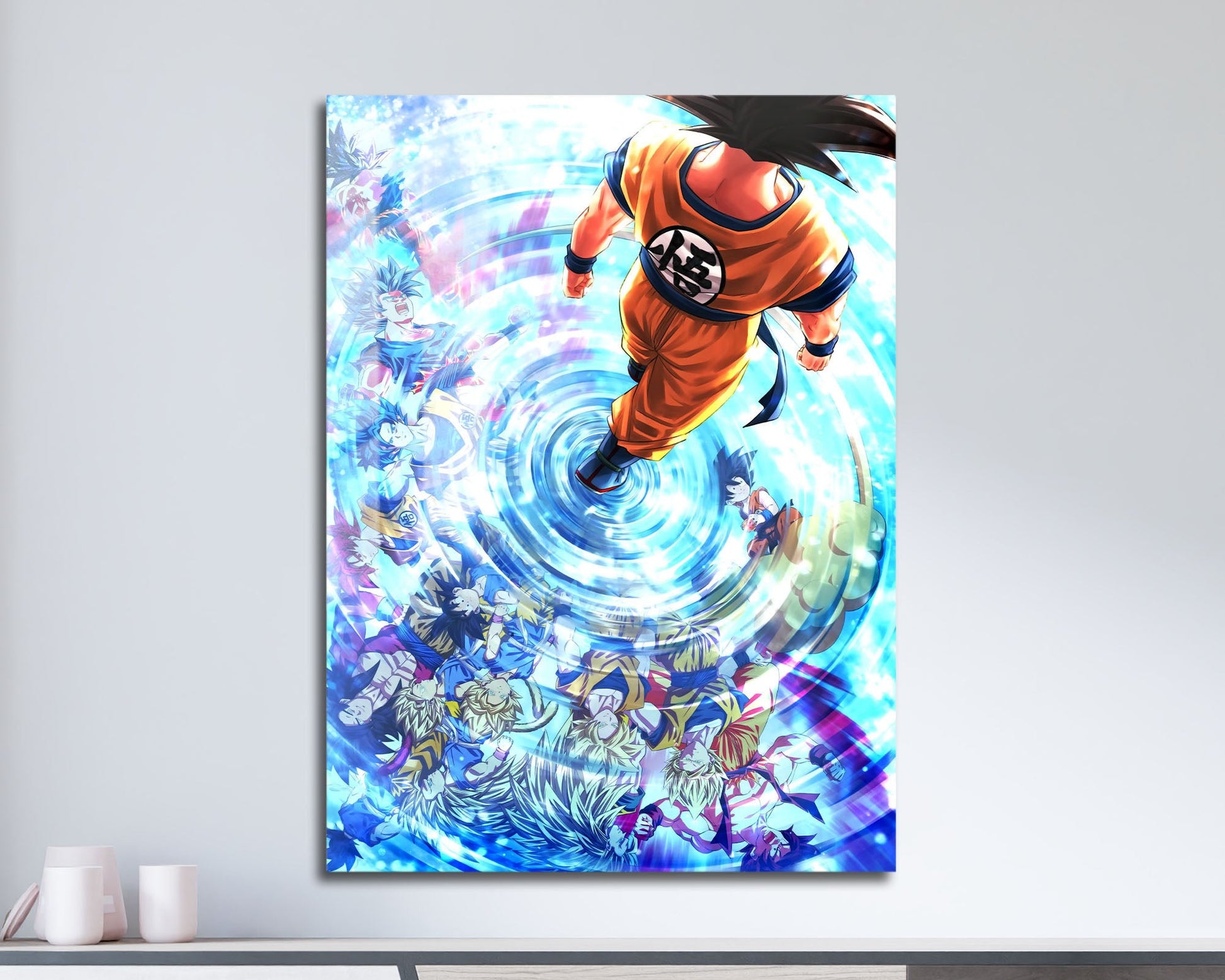 Anime Town Creations Metal Poster Dragon Ball Reflections 11" x 17" Home Goods - Anime Dragon Ball Metal Poster