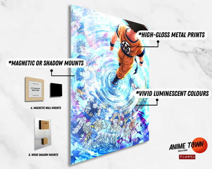 Anime Town Creations Metal Poster Dragon Ball Reflections 11" x 17" Home Goods - Anime Dragon Ball Metal Poster