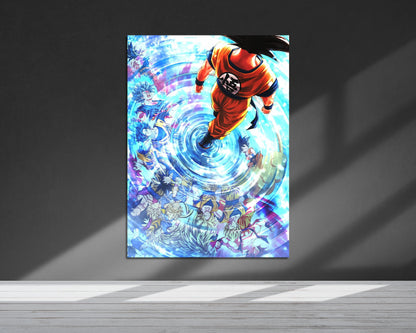 Anime Town Creations Metal Poster Dragon Ball Reflections 5" x 7" Home Goods - Anime Dragon Ball Metal Poster