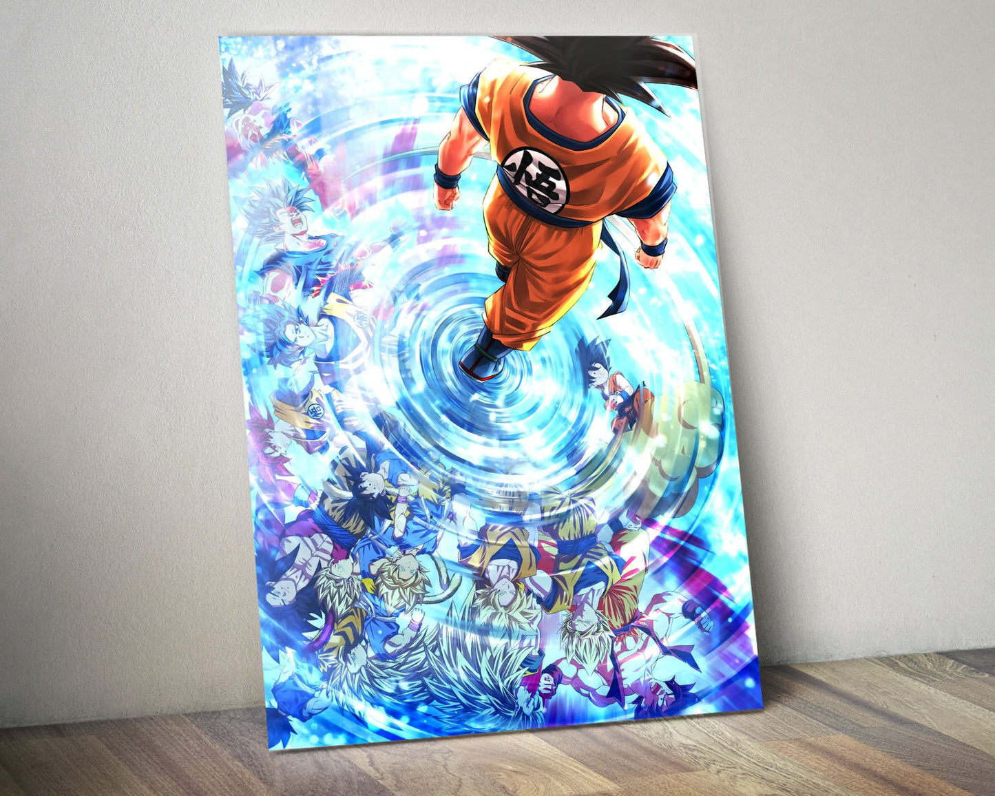 Anime Town Creations Metal Poster Dragon Ball Reflections 5" x 7" Home Goods - Anime Dragon Ball Metal Poster