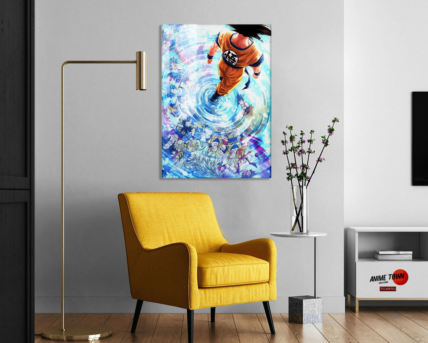 Anime Town Creations Metal Poster Dragon Ball Reflections 5" x 7" Home Goods - Anime Dragon Ball Metal Poster