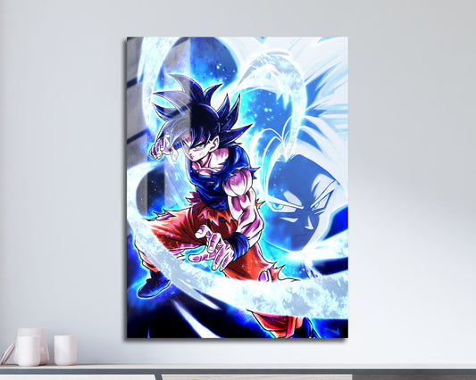 Anime Town Creations Metal Poster Dragon Ball Super Saiyan Ultra Instinct 11" x 17" Home Goods - Anime Dragon Ball Metal Poster