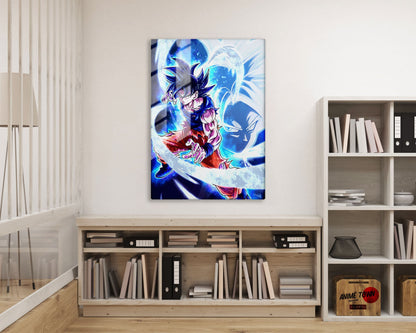 Anime Town Creations Metal Poster Dragon Ball Super Saiyan Ultra Instinct 16" x 24" Home Goods - Anime Dragon Ball Metal Poster