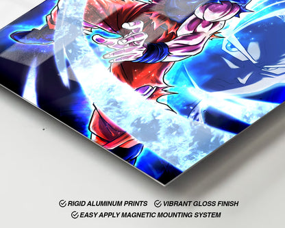 Anime Town Creations Metal Poster Dragon Ball Super Saiyan Ultra Instinct 24" x 36" Home Goods - Anime Dragon Ball Metal Poster