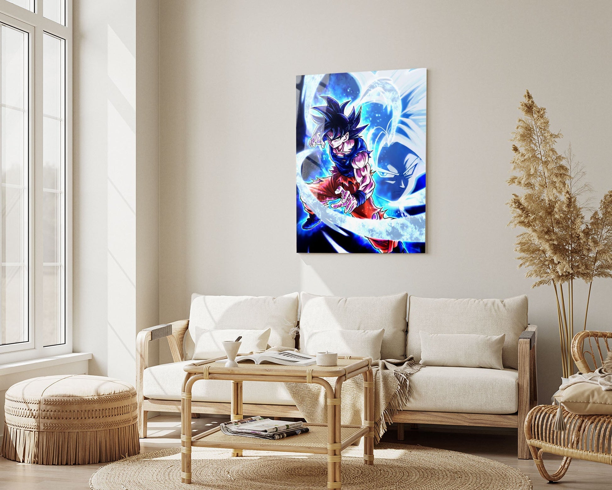 Anime Town Creations Metal Poster Dragon Ball Super Saiyan Ultra Instinct 5" x 7" Home Goods - Anime Dragon Ball Metal Poster