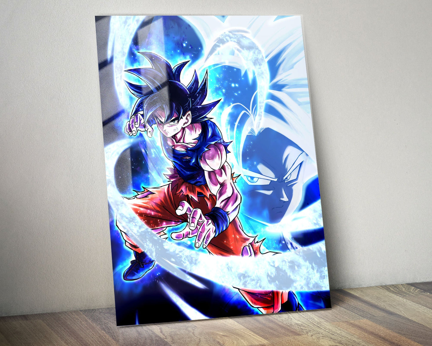 Anime Town Creations Metal Poster Dragon Ball Super Saiyan Ultra Instinct 5" x 7" Home Goods - Anime Dragon Ball Metal Poster