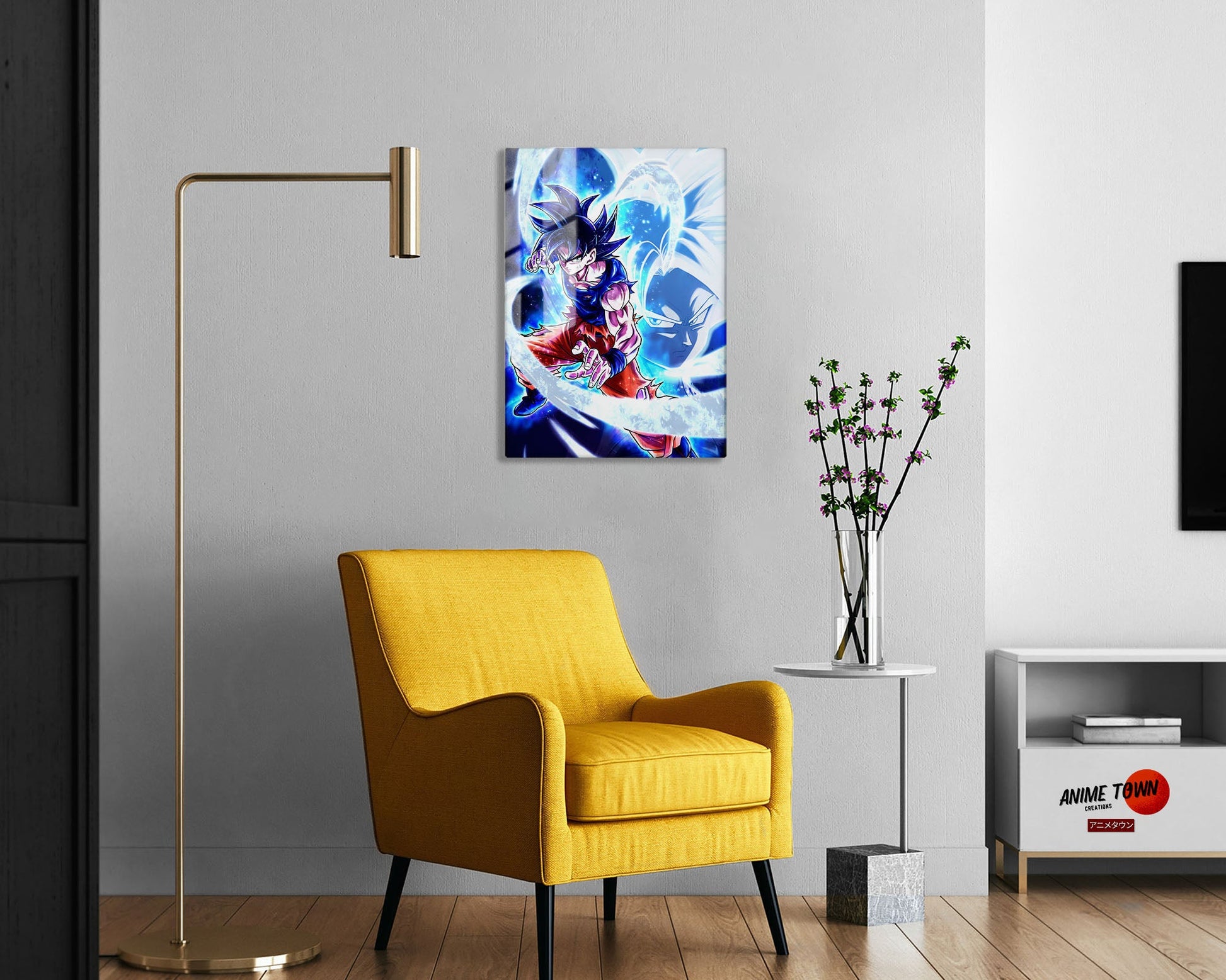 Anime Town Creations Metal Poster Dragon Ball Super Saiyan Ultra Instinct 5" x 7" Home Goods - Anime Dragon Ball Metal Poster