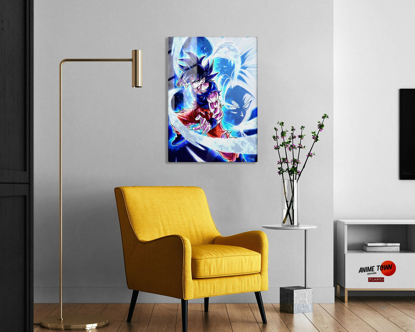 Anime Town Creations Metal Poster Dragon Ball Super Saiyan Ultra Instinct 5" x 7" Home Goods - Anime Dragon Ball Metal Poster