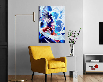 Anime Town Creations Metal Poster Dragon Ball Super Saiyan Ultra Instinct 5" x 7" Home Goods - Anime Dragon Ball Metal Poster