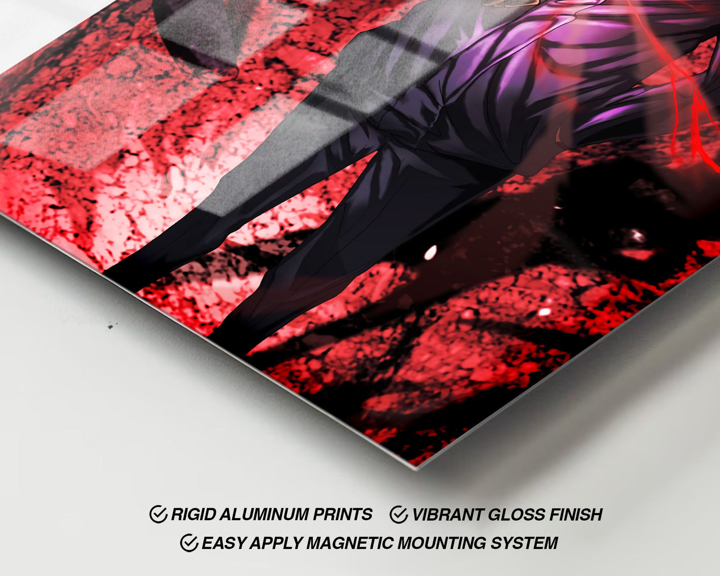 Anime Town Creations Metal Poster Jujutsu Kaisen Satoru Gojo Red 24" x 36" Home Goods - Anime Jujutsu Kaisen Metal Poster