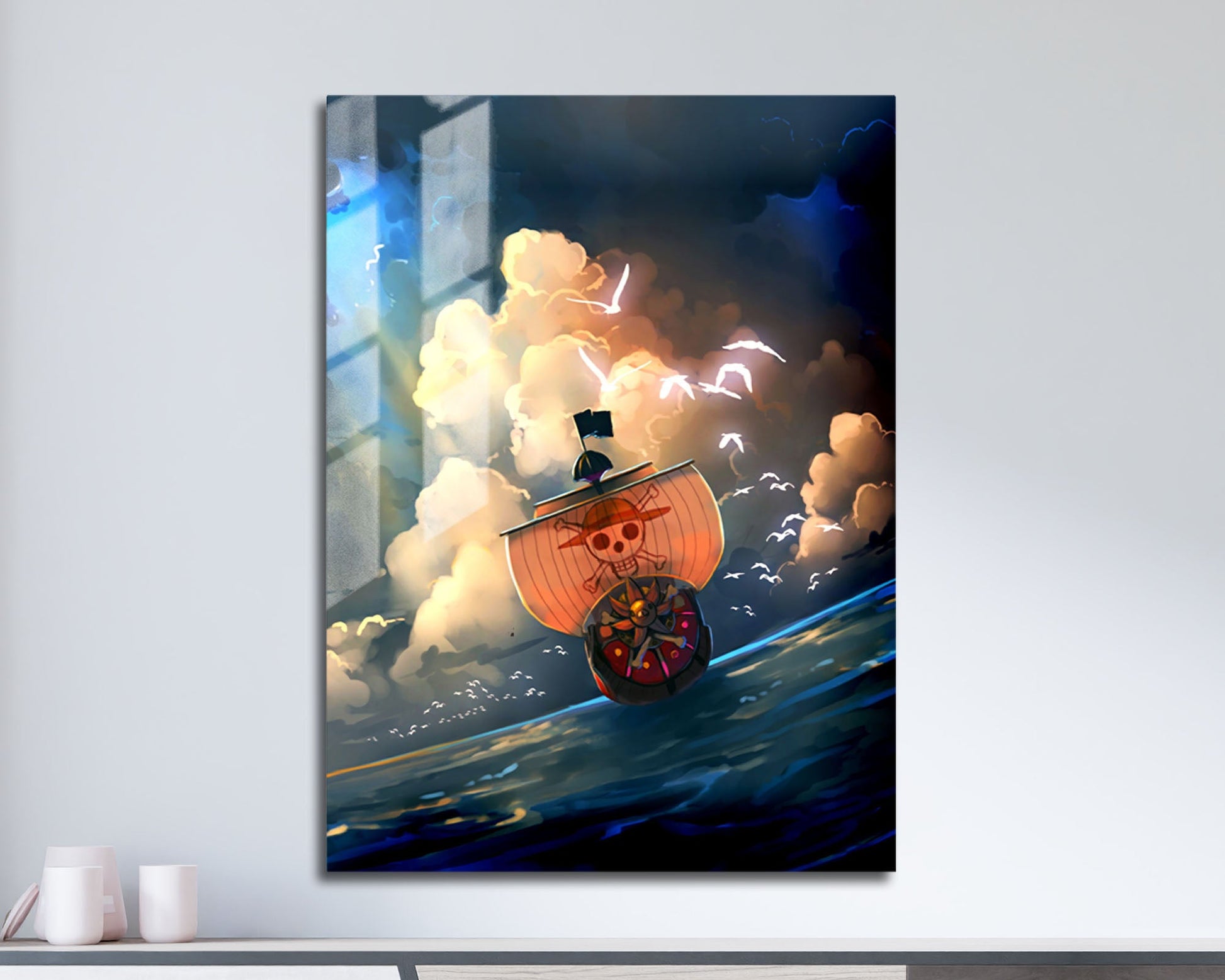 Anime Town Creations Metal Poster One Piece Thousand Sunny 11" x 17" Home Goods - Anime One Piece Metal Poster