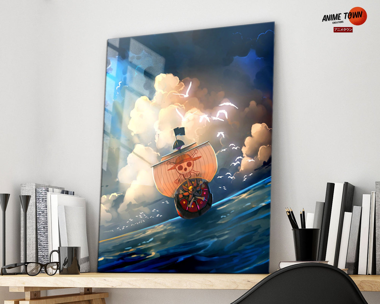 Anime Town Creations Metal Poster One Piece Thousand Sunny 16" x 24" Home Goods - Anime One Piece Metal Poster