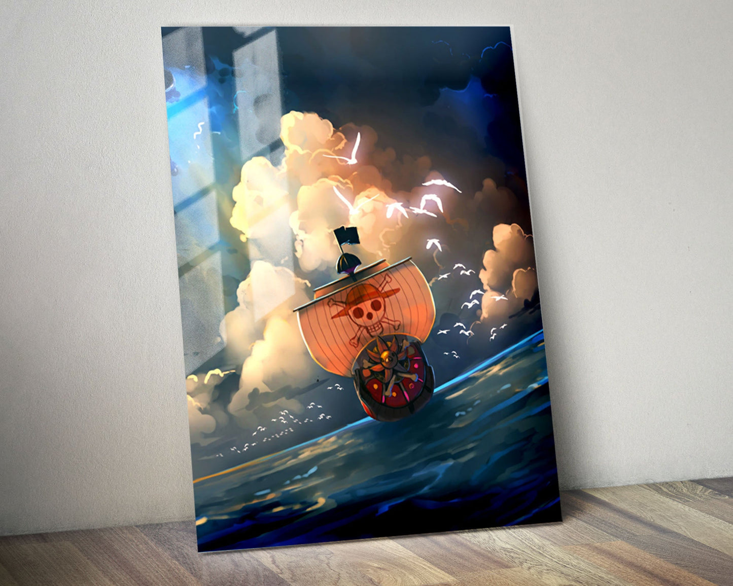 Anime Town Creations Metal Poster One Piece Thousand Sunny 5" x 7" Home Goods - Anime One Piece Metal Poster