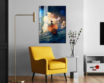 Anime Town Creations Metal Poster One Piece Thousand Sunny 5" x 7" Home Goods - Anime One Piece Metal Poster