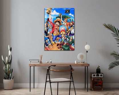 Anime Town Creations Metal Poster One Piece Strawhat Pirates 24" x 36" Home Goods - Anime One piece Metal Poster