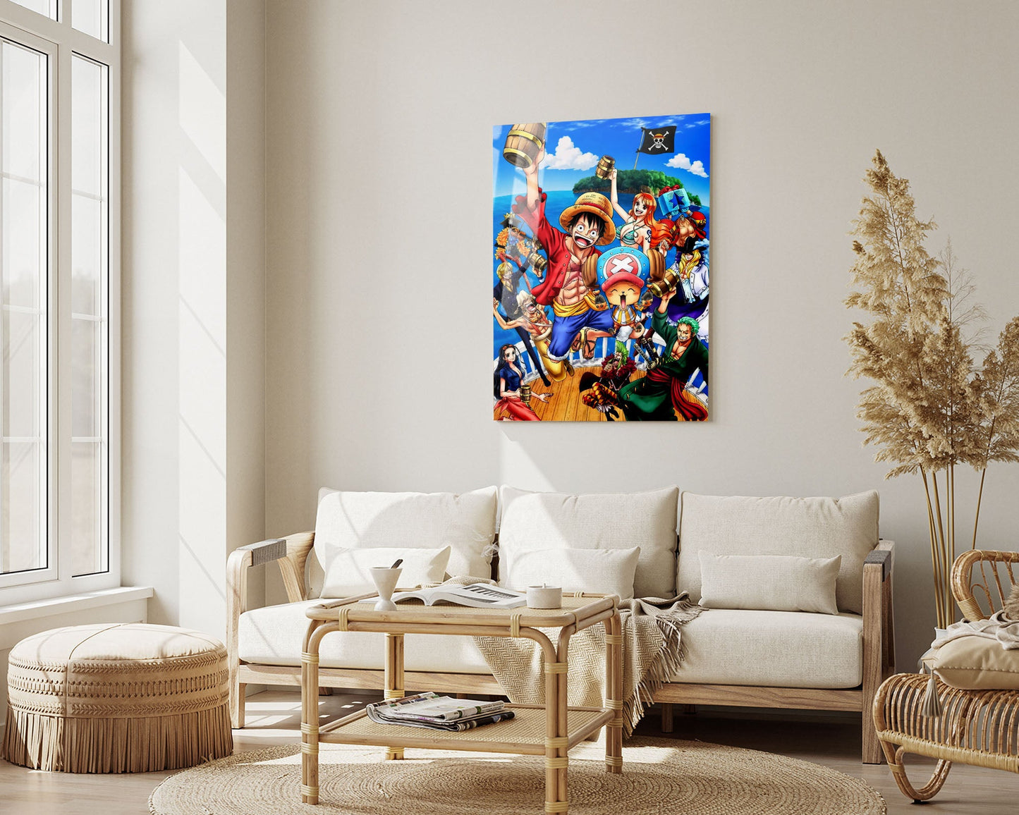 Anime Town Creations Metal Poster One Piece Strawhat Pirates 5" x 7" Home Goods - Anime One piece Metal Poster