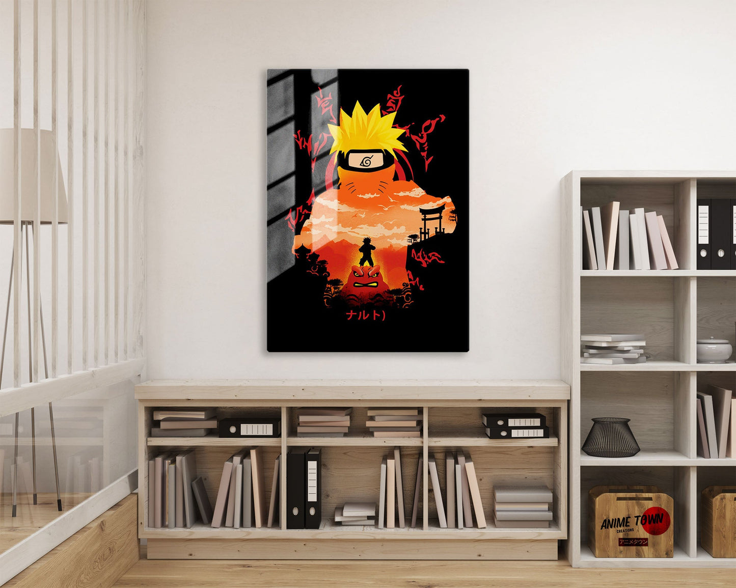 Anime Town Creations Metal Poster Naruto Black 16" x 24" Home Goods - Anime Naruto Metal Poster