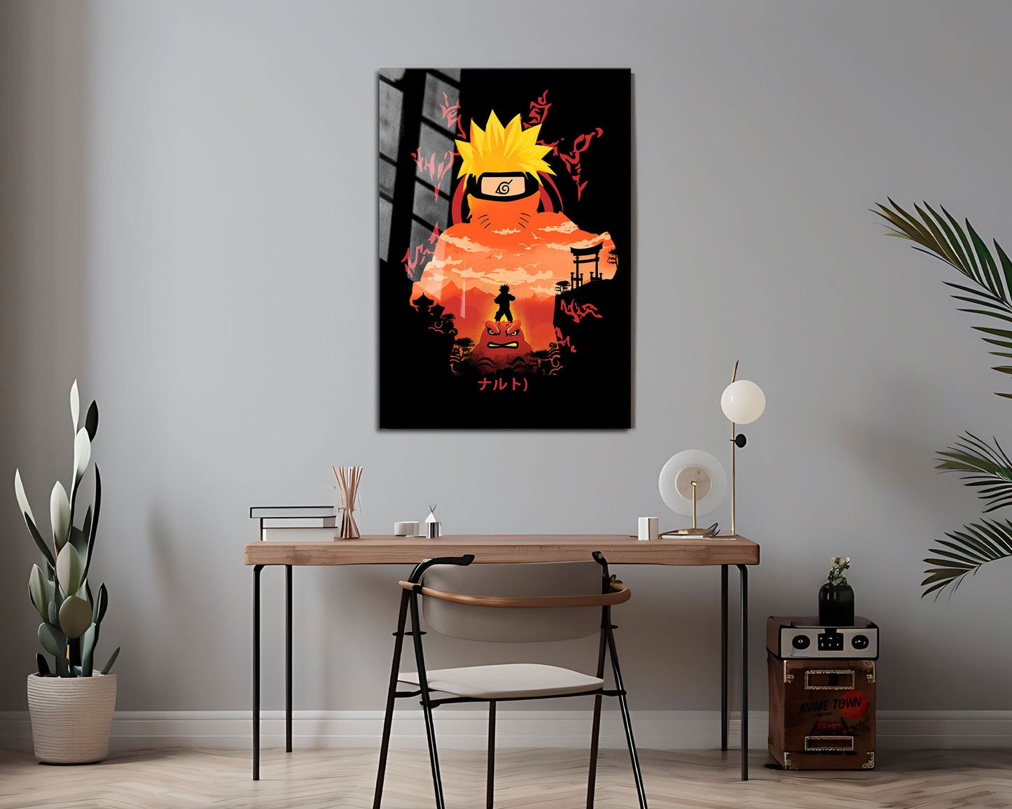 Anime Town Creations Metal Poster Naruto Black 24" x 36" Home Goods - Anime Naruto Metal Poster