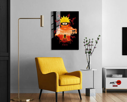 Anime Town Creations Metal Poster Naruto Black 5" x 7" Home Goods - Anime Naruto Metal Poster