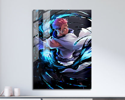 Anime Town Creations Metal Poster Jujutsu Kaisen Ryomen Sukuna 11" x 17" Home Goods - Anime Jujutsu Kaisen Metal Poster