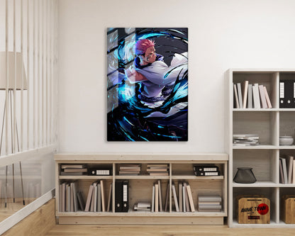 Anime Town Creations Metal Poster Jujutsu Kaisen Ryomen Sukuna 16" x 24" Home Goods - Anime Jujutsu Kaisen Metal Poster