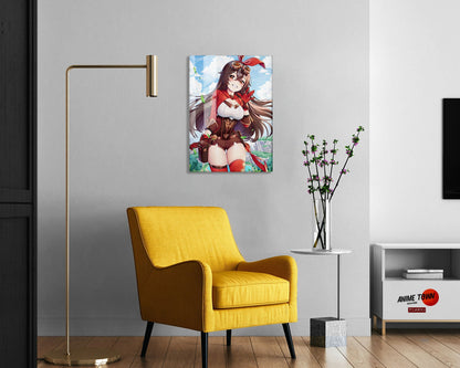 Anime Town Creations Metal Poster Genshin Impact Amber 11" x 17" Home Goods - Anime Genshin Impact Metal Poster