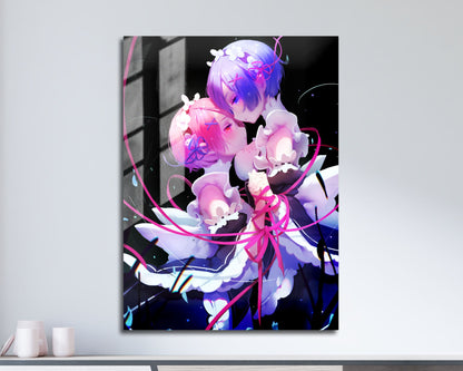 Anime Town Creations Metal Poster Re Zero Kara Hajimeru and Isekai Seikatsu 11" x 17" Home Goods - Anime Re: Zero Metal Poster