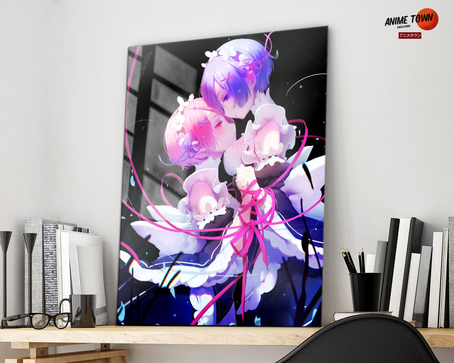 Anime Town Creations Metal Poster Re Zero Kara Hajimeru and Isekai Seikatsu 16" x 24" Home Goods - Anime Re: Zero Metal Poster