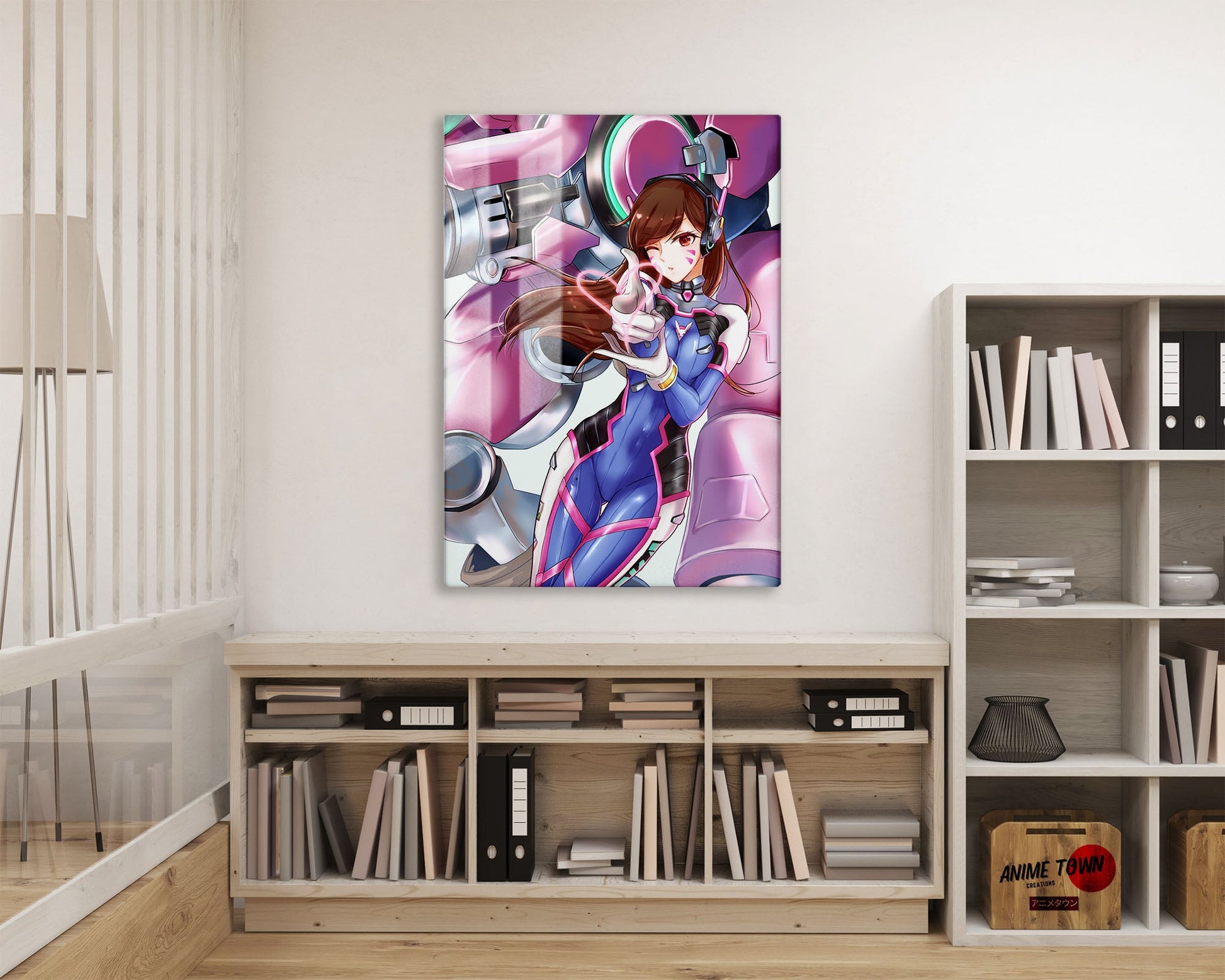 Anime Town Creations Metal Poster Overwatch D.Va 16" x 24" Home Goods - Anime Overwatch Metal Poster