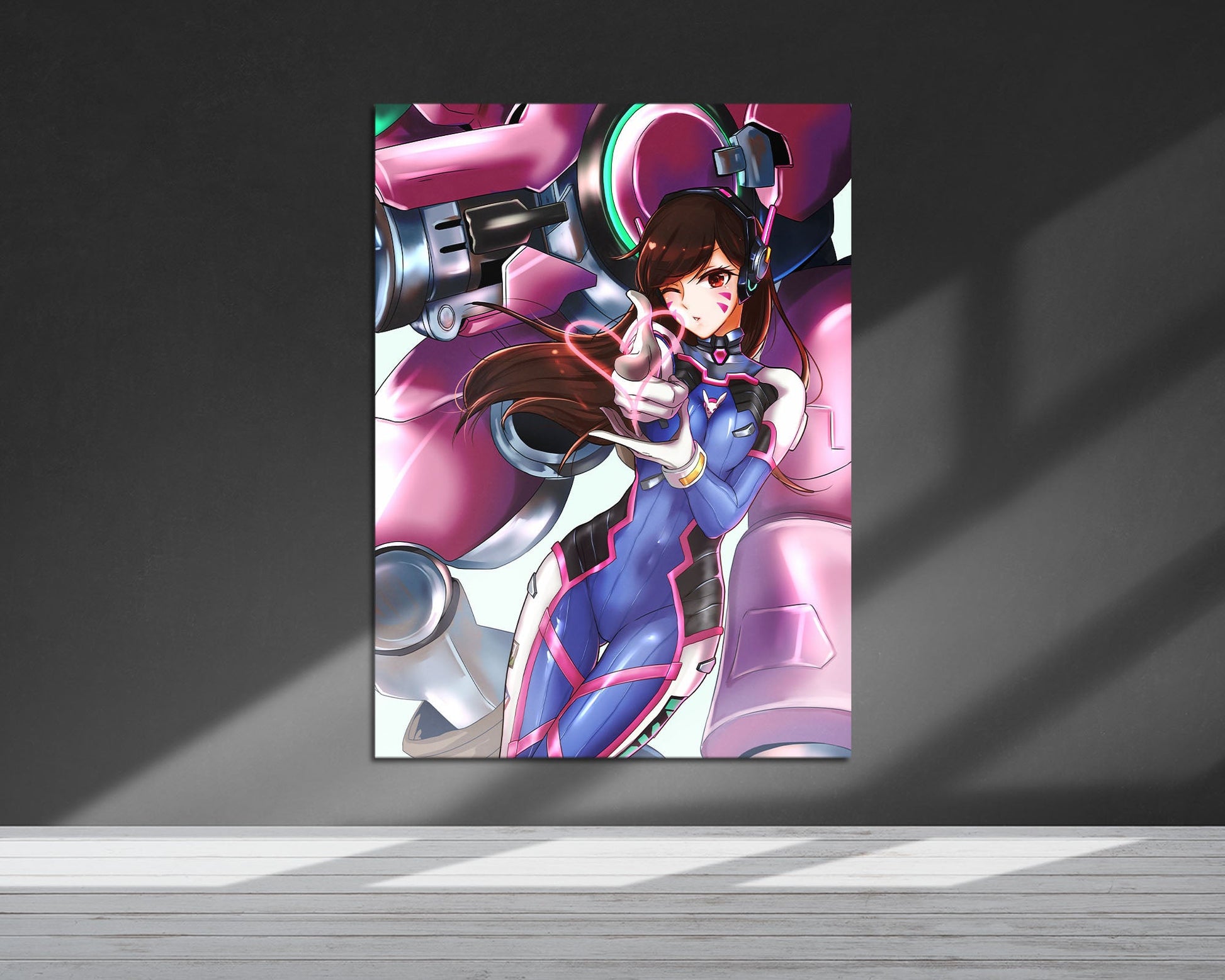 Anime Town Creations Metal Poster Overwatch D.Va 5" x 7" Home Goods - Anime Overwatch Metal Poster