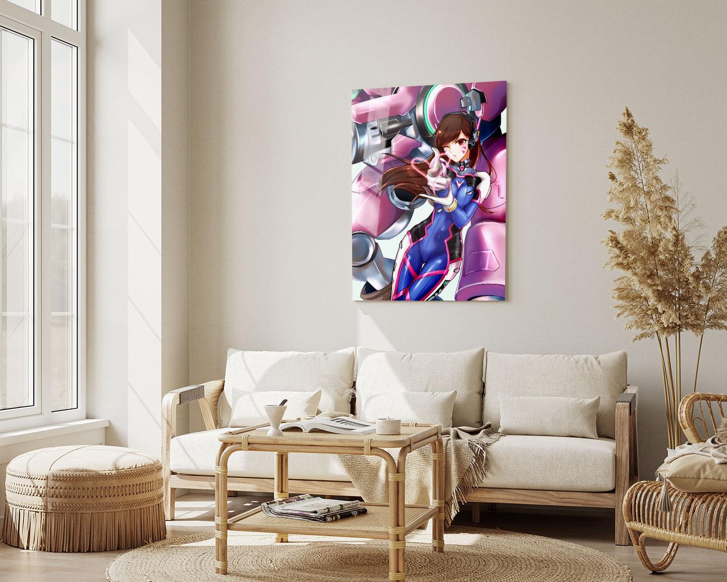 Anime Town Creations Metal Poster Overwatch D.Va 5" x 7" Home Goods - Anime Overwatch Metal Poster