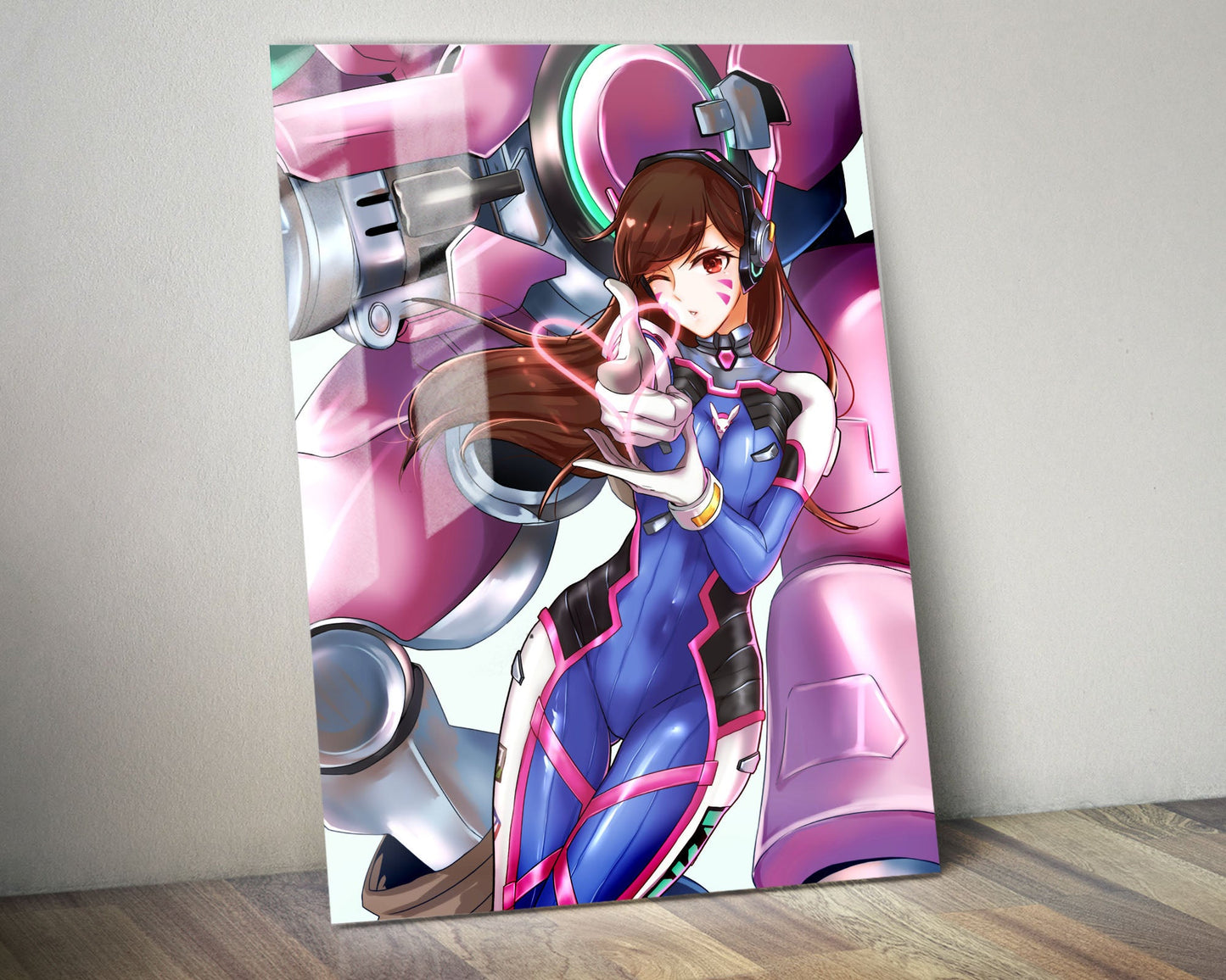 Anime Town Creations Metal Poster Overwatch D.Va 5" x 7" Home Goods - Anime Overwatch Metal Poster