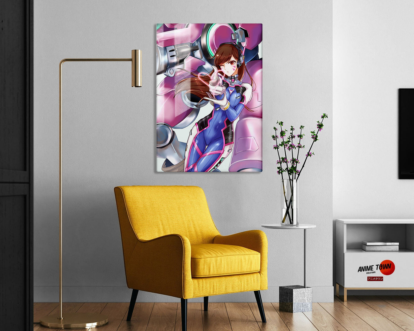 Anime Town Creations Metal Poster Overwatch D.Va 5" x 7" Home Goods - Anime Overwatch Metal Poster