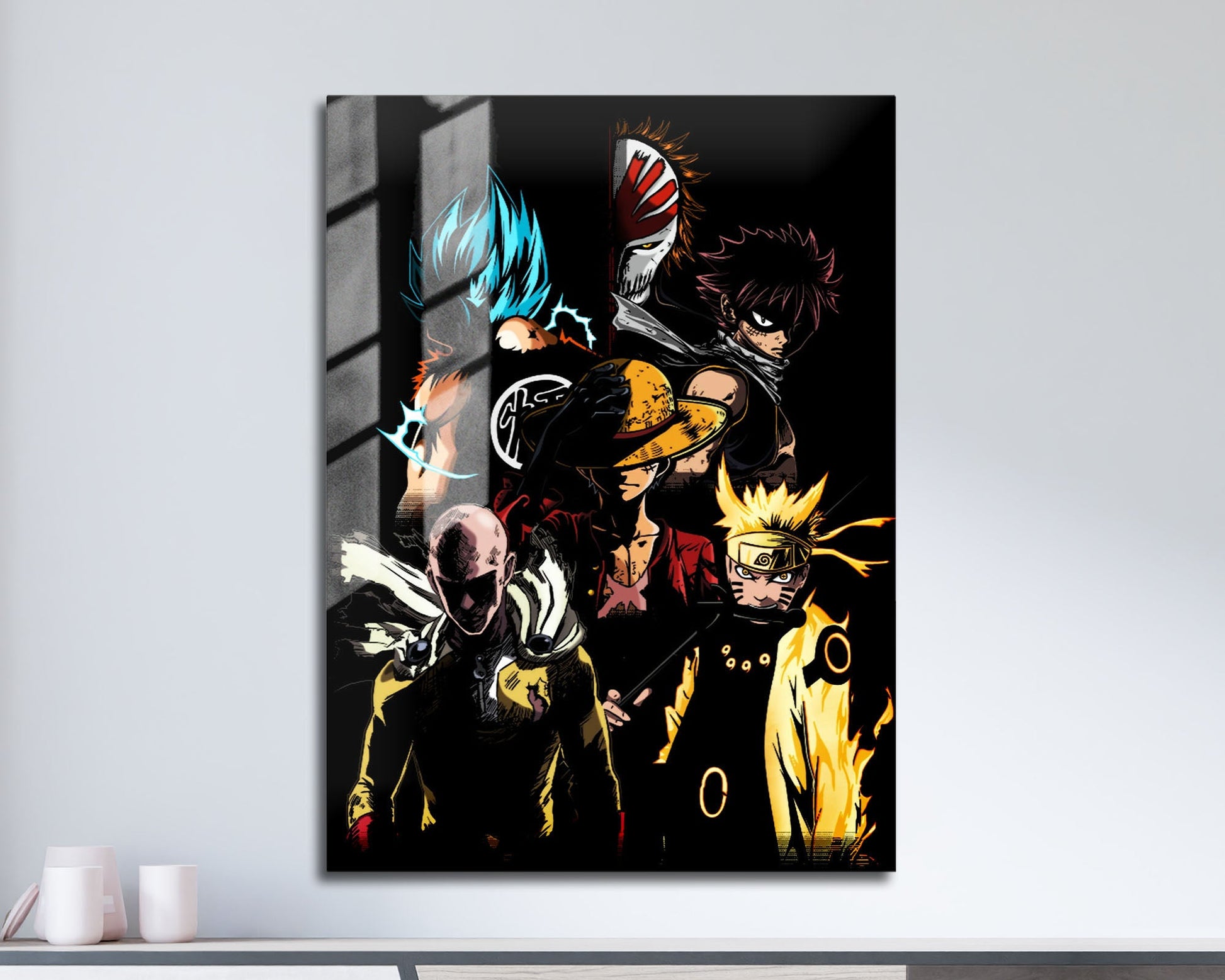 Anime Town Creations Metal Poster Anime Mashup 11" x 17" Home Goods - Anime  Metal Poster