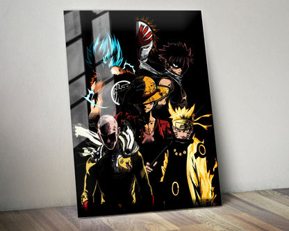 Anime Town Creations Metal Poster Anime Mashup 5" x 7" Home Goods - Anime  Metal Poster