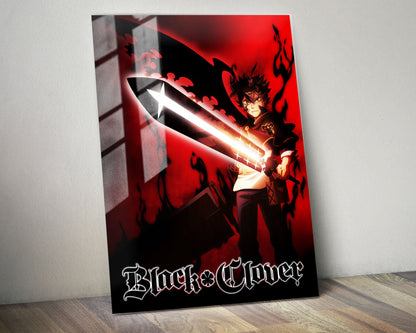 Anime Town Creations Metal Poster Black Clover Asta Red 24" x 36" Home Goods - Anime Black Clover Metal Poster