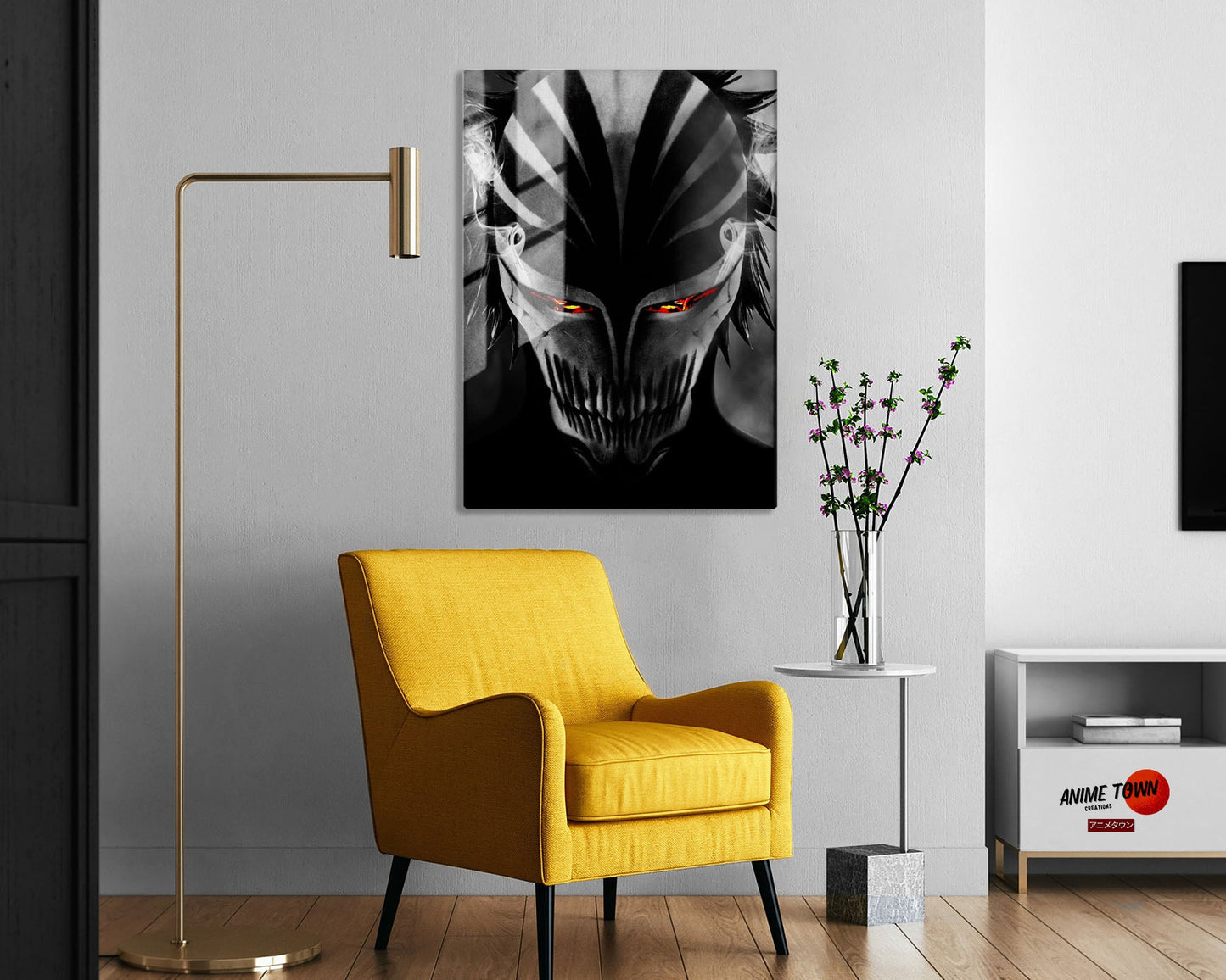 Anime Town Creations Metal Poster Bleach Hollow Mask 24" x 36" Home Goods - Anime Bleach Metal Poster