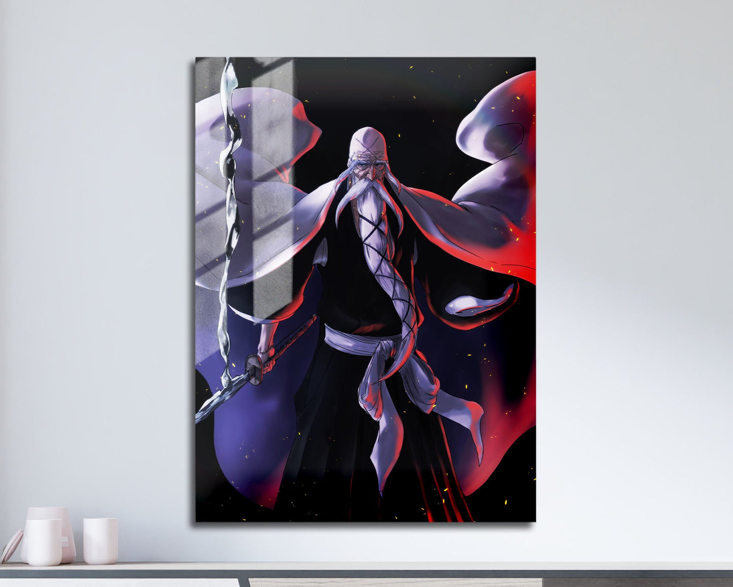 Anime Town Creations Metal Poster Bleach Yamamoto 5" x 7" Home Goods - Anime Bleach Metal Poster