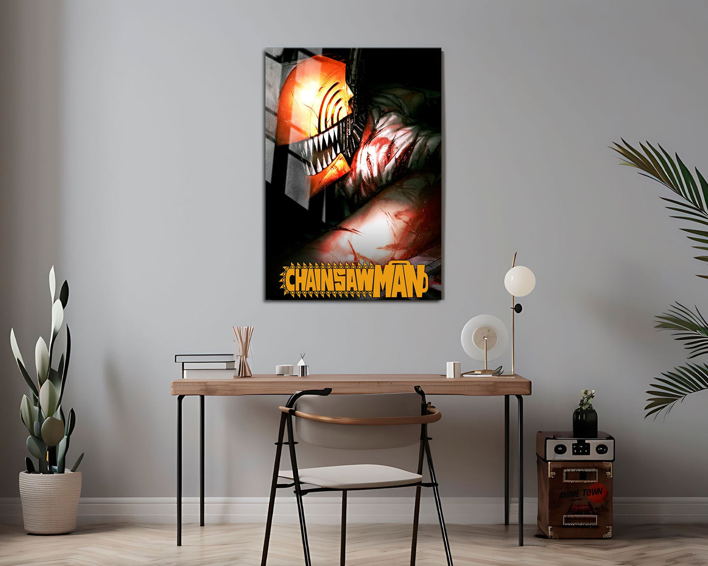 Anime Town Creations Metal Poster Chainsaw Man Cover 16" x 24" Home Goods - Anime Chainsaw Man Metal Poster