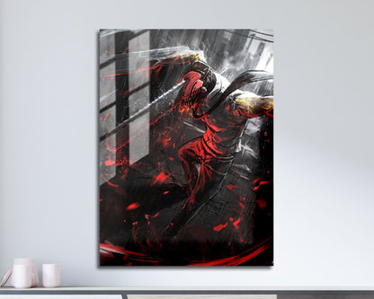 Anime Town Creations Metal Poster Chainsaw Man Denji Hybrid 5" x 7" Home Goods - Anime Chainsaw Man Metal Poster